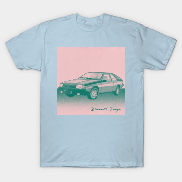 Renault Fuego ---- Classic 80s Car Design T-Shirt by unknown_pleasures